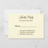 Rustieke RSVP-kaart, bruiloft RSVP-Kaart RSVP Kaartje (Achterkant)