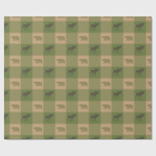 Rustieke ruit cadeaupapier (Vlak)