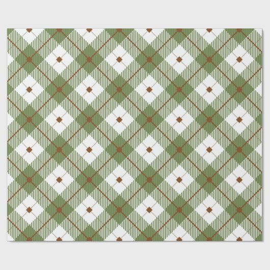 Rustieke ruit cadeaupapier (Vlak)