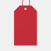 Rustieke ruit elegante script rood wit geruit cadeaulabel (Achterkant)