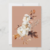 Rustieke Rust & Cream Herfst Bloemen & Bladeren Do Kaart (Achterkant)