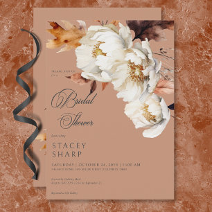Rustieke Rust & Cream Herfst Bloemen & Bladeren Do Kaart