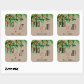 rustieke rust en vreugde Kerst sticker (Vel)