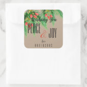 rustieke rust en vreugde Kerst sticker (Tas)