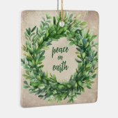 Rustieke rust op aarde Boxwood Waterverven Vakanti Keramisch Ornament (Rechts)