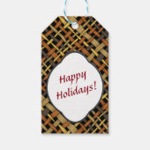 Rustieke Ruw Grafische Burlap elke tekst Cadeaulabel (Voorkant)