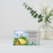 Rustieke RV Park Camping Buiten Design Visitekaartje (Staand voorkant)