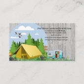 Rustieke RV Park Camping Buiten Design Visitekaartje (Voorkant)