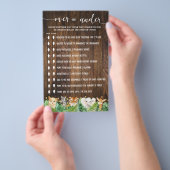Rustieke Safari Over of Onder Baby shower Game Kaa Flyer (Hand)