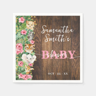 Rustieke Safari Roze Baby Shower Feest Decoratie Servet