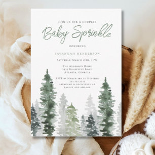 Rustieke Sage Green Couples Baby shower Sprinkle Kaart