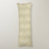 Rustieke Sage Green Daisies op beige achtergrond Lichaamskussen (Achterkant (Verticaal))