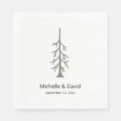 Rustieke Sage Green Pine Tree Boho Casual bruiloft Servet (Voorkant)