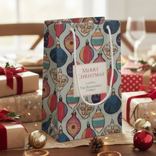 Rustieke Sage Green Xmas Ornamenten Klein Cadeauzakje