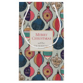 Rustieke Sage Green Xmas Ornamenten Klein Cadeauzakje (Achterkant)