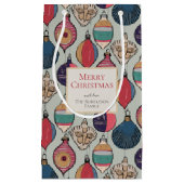 Rustieke Sage Green Xmas Ornamenten Klein Cadeauzakje (Voorkant)