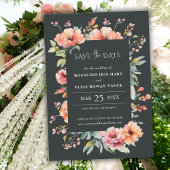 Rustieke Sage Groene Bloemen Monogram Save the Dat Save The Date
