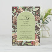 Rustieke Sage Groene Koppels Vrijgezellenfeest Kaart (Staand voorkant)