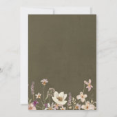 Rustieke Sage Groene Wildbloem Lijst Vrijgezellenf Kaart (Achterkant)