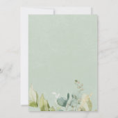 Rustieke Sage Natuurlijke Groen Bruids Brunch Kaart (Achterkant)