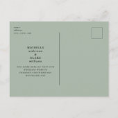 Rustieke Sage Zonnebloemen & Lichten Save the Date Briefkaart (Achterkant)