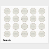 Rustieke Salie Bloem Boho Bruisende Retouradres Ronde Sticker (Vel)