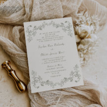 Rustieke  Salie Bloemen Line Art Wedding