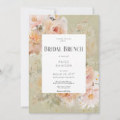  rustieke salie bloemenportaal Lijst bruids brunch Kaart (Voorkant)