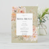  rustieke salie bloemenportaal Lijst bruids brunch Kaart (Staand voorkant)