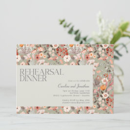 Rustieke Salie Botanische Boho Oefenavondmaal Kaart