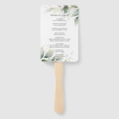 Rustieke Salie groen blad gouden bruiloft programm Handwaaier (Achterkant)