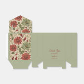 Rustieke salie groen en bordeauxrode bloemen herfs bedankdoosjes (Uitgevouwen)