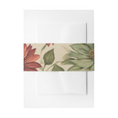 Rustieke salie groen en bordeauxrode bloemen herfs uitnodigingen wikkel (Voorkant Voorbeeld)