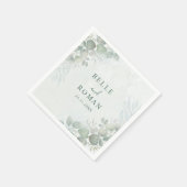 Rustieke Salie Groene Eucalyptus Groen Huwelijk Servet (Hoek)