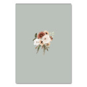 Rustieke Salie Groene Perzik Bloemenbruiloft Kaart (Achterkant)