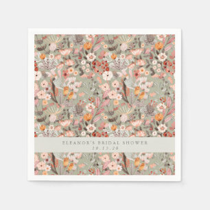 Rustieke Salie Taupe Bloem Boho Bruiloft Aangepast Servet