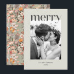 Rustieke Salie Taupe Bloem Boho Foto Bruiloft Feestdagenkaart<br><div class="desc">Rustieke Salie Groene en Taupe Bloem Boho Aangepaste Kerstkaart</div>