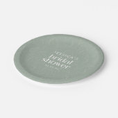 Rustieke Saliegroen Botanische Bloem Bruiloft  Papieren Bordje (Gekanteld)