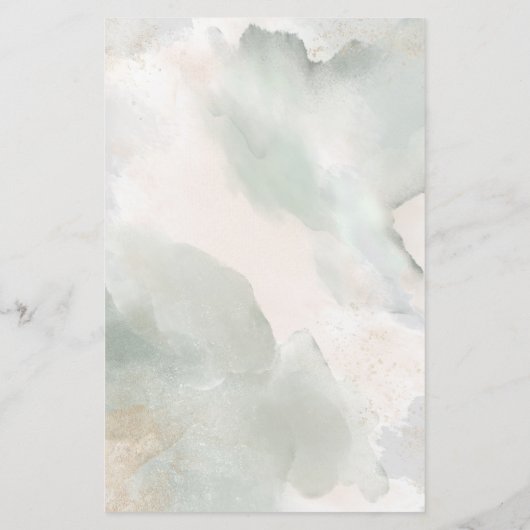 Rustieke Saliegroen & Roze Bloemboog Trouwmenu (Achterkant)