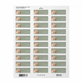 Rustieke Saliegroene Trouwadreslabel Etiket (Full Sheet)