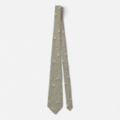 Rustieke saliegroene vintage bloemen stropdas (Voorkant)