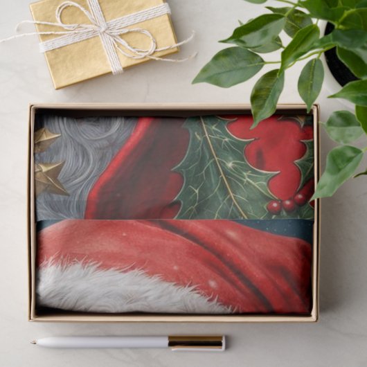 Rustieke Santa Christmas Decoupage Papier (Geschenk)