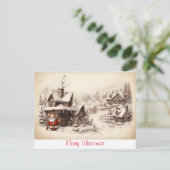 rustieke Santa Clouse Briefkaart (Staand voorkant)