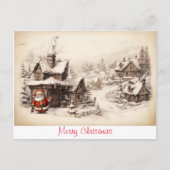rustieke Santa Clouse Briefkaart (Voorkant)