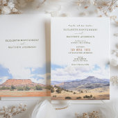 Rustieke Santa Fe, New Mexico bruiloft Kaart