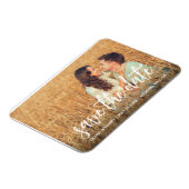 Rustieke Save The Date-fotomagneet Magneet (Linkerzijde)