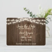 Rustieke Save The Date Kaart (Staand voorkant)