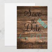 Rustieke Save the Date Kaart (Voorkant / Achterkant)