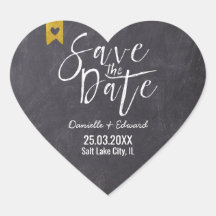 Rustieke Save the Date Krijtbord Witte Typografie