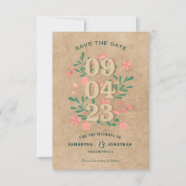 Rustieke Save the Date met Foto Unieke Huwelijk